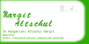 margit altschul business card